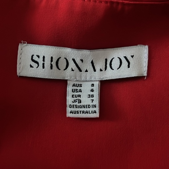 Shona Joy - Red Sleeveless Wrap-Style Maxi Dress Sz 4 - Picture 7 of 8